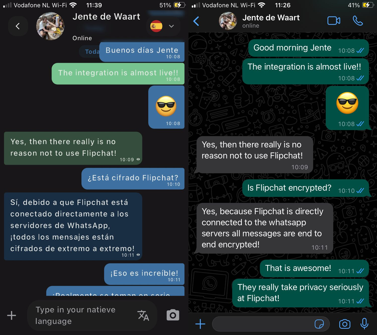 Flipchat: WhatsApp Translator